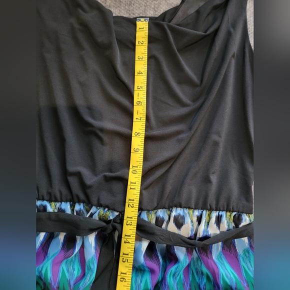 NorthStyle Dress Sz 12 Sleeveless Cowl Neck Graphic Batik Print Boho Summer. - Picture 8 of 10